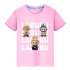 Labubu t-shirt jongen/meisje - roos